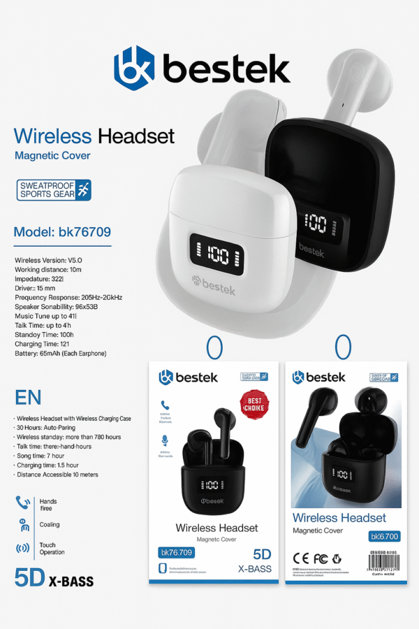 Cuffie Wireless Bestek bk76709